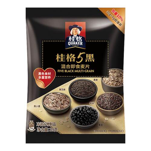 桂格即食混合黑芝麻冲饮燕麦片