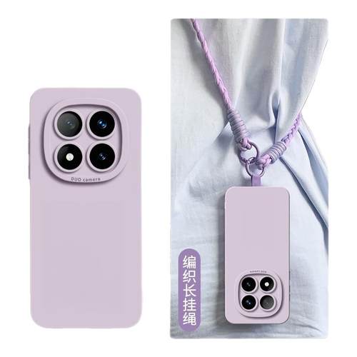 旋转支架适用红米note15pro+手机壳新款小米note14保护套斜挎长款挂绳13/12turbo液态硅胶全包防摔网红男软外