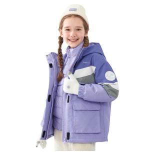 巴拉巴拉儿童羽绒服女童三合一外套大童工装仿冲锋衣冬装新款童装