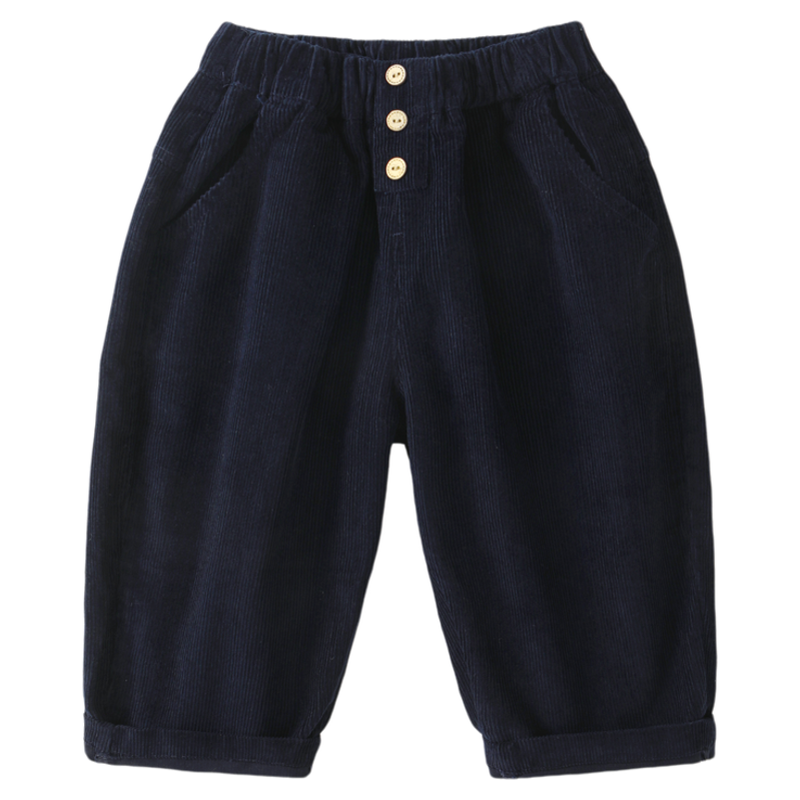 咔咔熊猫男童裤子春秋儿童灯芯绒秋装2025新款婴儿女童宝宝休闲裤