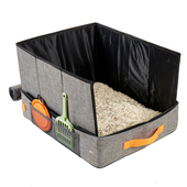 外出便携猫砂盆大号折叠猫厕所防外溅户外长途车载旅行猫屎盆挡板