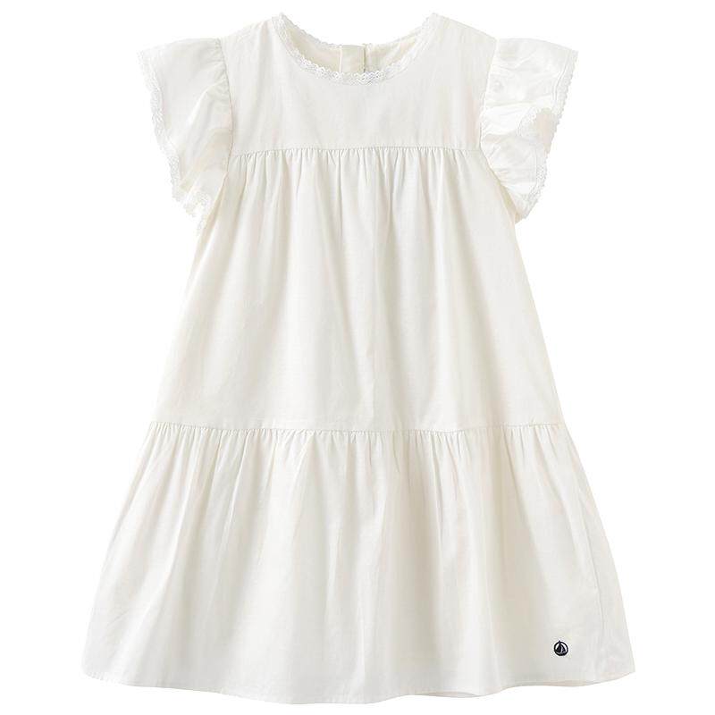 法国Petitbateau小帆船童装女童A字小飞袖连衣裙A0A4S
