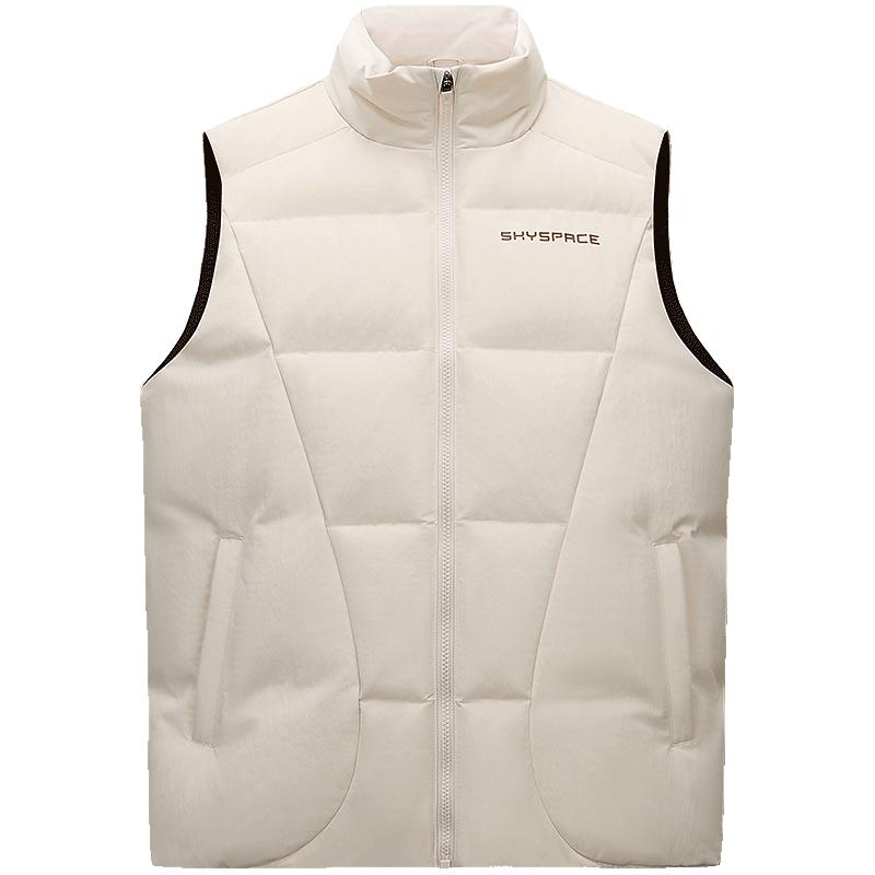 安踏美式复古羽绒服马甲男