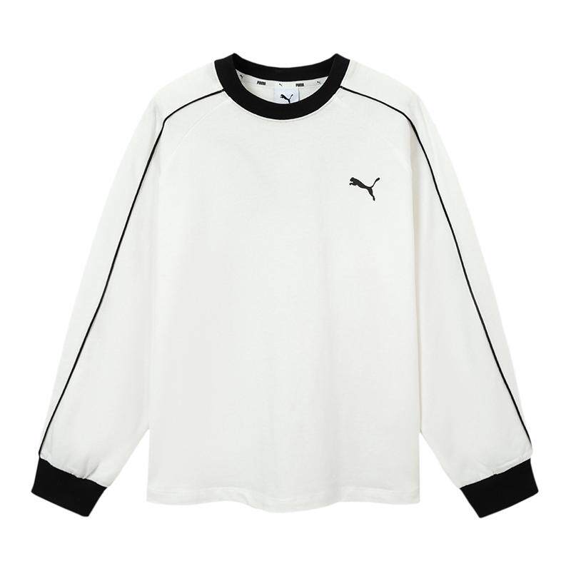 PUMA彪马儿童长袖T恤新款春季男女孩纯棉卫衣学生休闲运动打底衫t