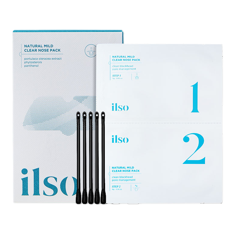 ilso鼻贴去黑头粉刺闭口导出液改善毛孔男士专用套装官方正品女