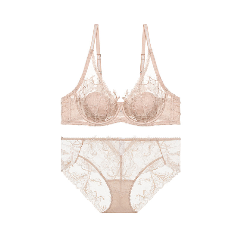 LACLOVER兰卡文曼妙花海蕾丝文胸内裤套装LC2022101