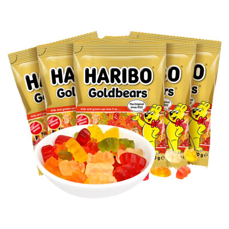 德国进口Haribo哈瑞宝金熊软糖网红儿童零食酸味水果橡皮糖果汁糖