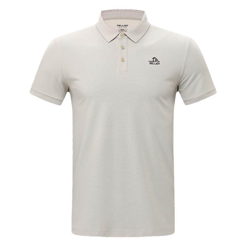 伯希和Polo衫男款春夏新款速干透气抑菌T恤抗皱修身休闲商务短袖