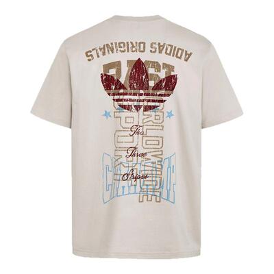 adidas阿迪达斯三叶草半袖后背大LOGO夏oversized短袖T恤LE7354