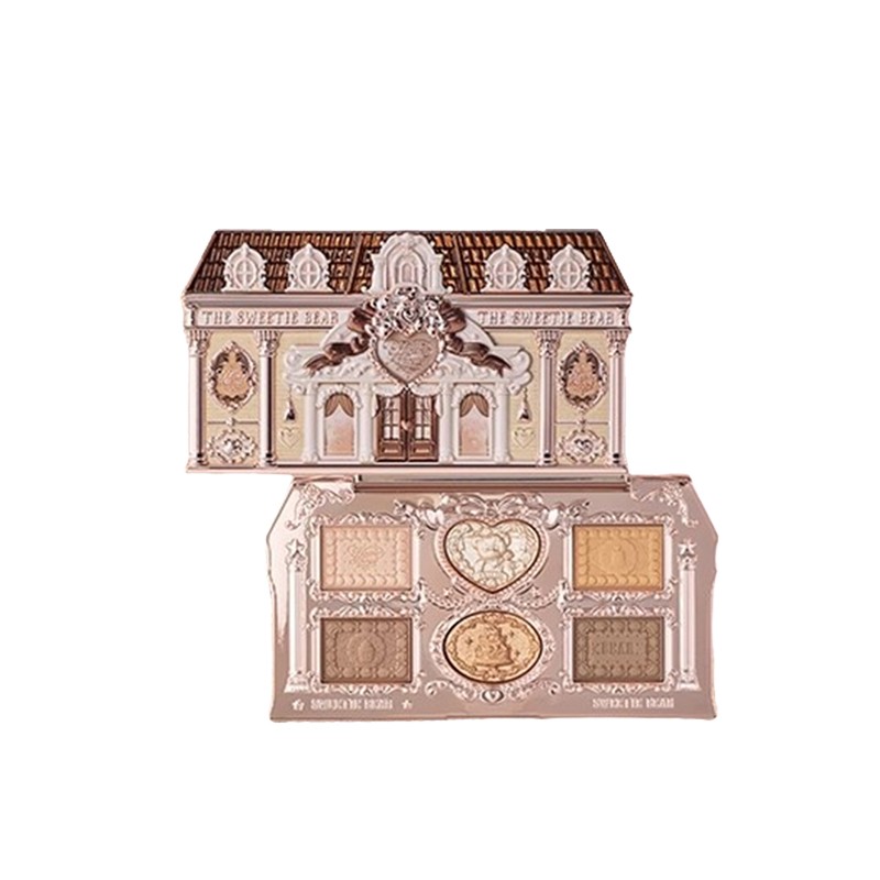 花知晓甜心小熊六色眼影盘日常淡妆大地色化妆彩妆多色系2025新款