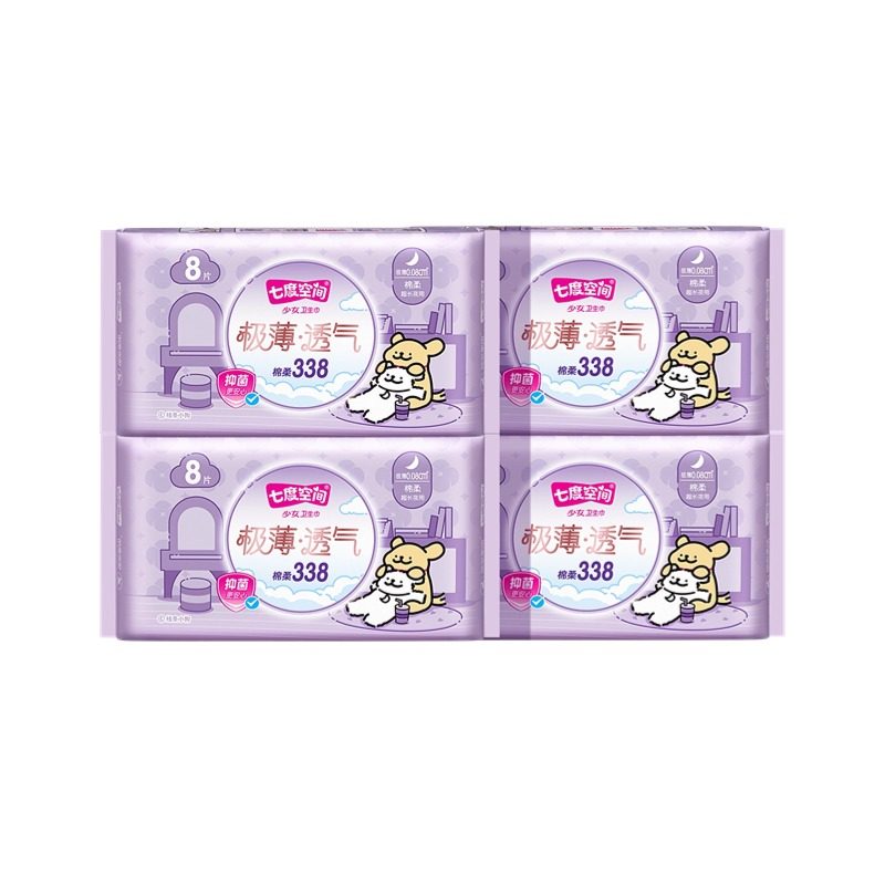 七度空间极薄透气系列姨妈巾夜用