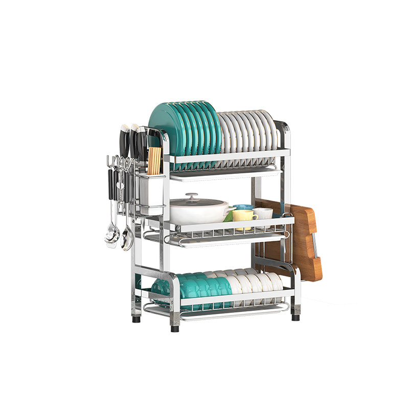 不锈钢厨房碗架沥水收纳架刀架多功能台面放碗放筷盘碟置物架碗柜,厨房/烹饪用具,碗架,淘宝优惠券,粉丝福利购,淘宝优惠卷