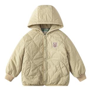 嫚熙童装 三防男女童棉服冬 儿童连帽外套双面穿保暖羊羔绒2025新款