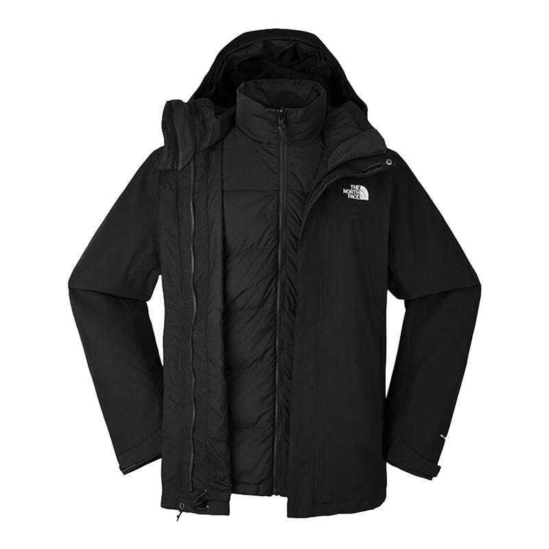 北面男款防水防风三合一冲锋衣