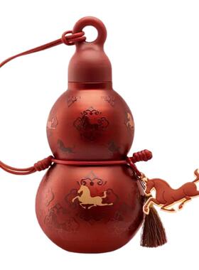 瑞幸葫芦杯咖啡杯保温杯316不锈钢新年红色580ml