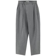 SLY 2023夏季新款锥型折缝通勤简约宽松西装休闲裤030GAY31-2800