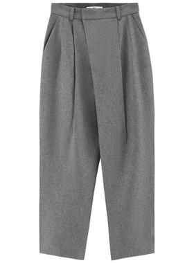 SLY 2023夏季新款锥型折缝通勤简约宽松西装休闲裤030GAY31-2800