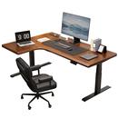 转角实木升降书桌家用学习桌办公桌工作台电竞桌电动升降桌电脑桌