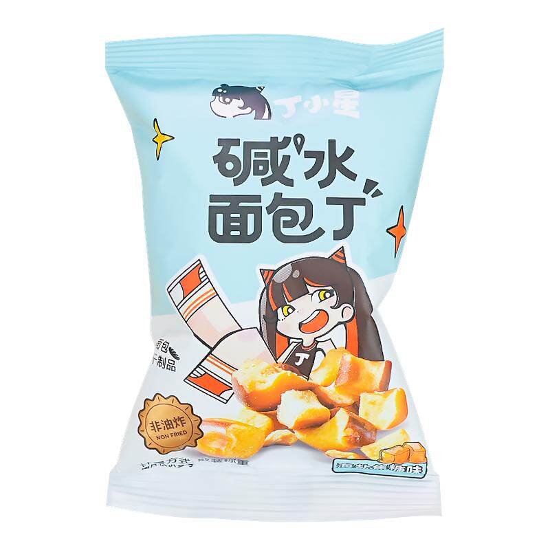 优乐麦碱水面包丁海盐焦糖味脆面包干馍片休闲食品小吃早餐零食