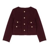 紫红色双面穿短款 季 毛呢外套 法式 时尚 末6折Maje2025秋冬新款 女装