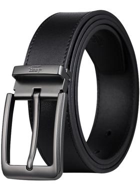 JEEP 皮带男士真皮腰带潮时尚休闲百搭2025新款牛皮正品商务裤带