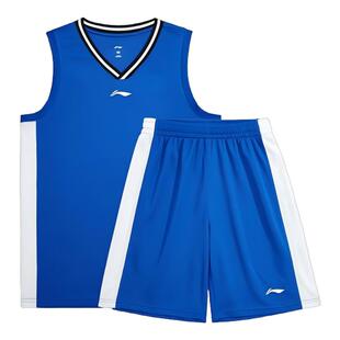 李宁儿童篮球服套装夏季新款速干背心宽松短裤男中大童运动服套装