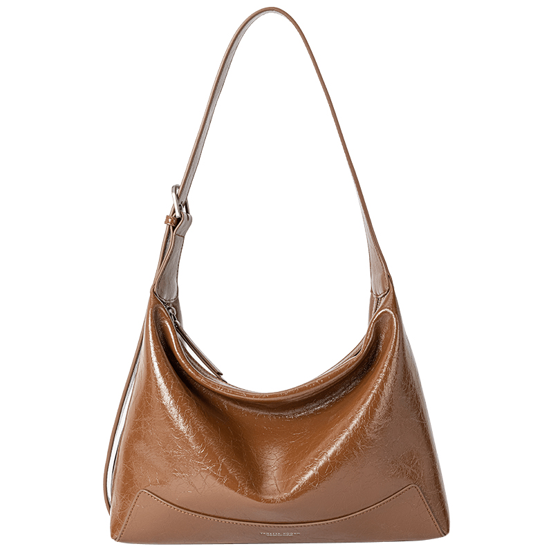 VH女包冉冉hobo包松弛高级感通勤手提包油蜡牛皮秋冬斜挎单肩包包