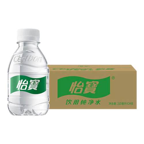怡宝纯净水210ml整箱24瓶口袋水