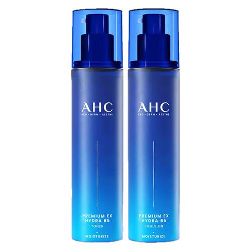韩国AHC玻尿酸B5水乳两件套清爽补水保湿护肤爽肤水乳液女生140ml