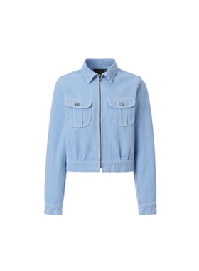 【明星同款】R13 美式修身翻领机车夹克外套女短款