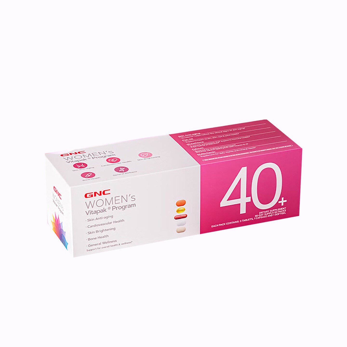 GNC健安喜Vitapak®女性40+每日营养包多维复合矿物质免疫力30包