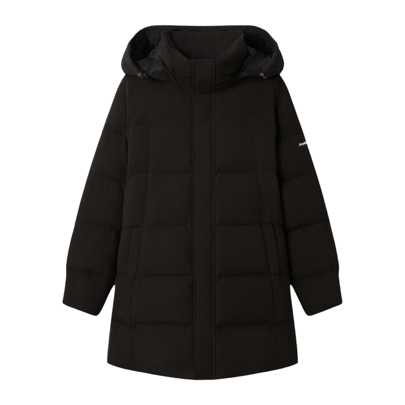 森马羽绒服男防风防水防油防污2024冬季新款长款宽松连帽外套厚款