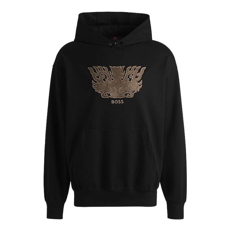 【100%棉】【BOSS博斯X封神联名】男士常规版型红色连帽卫衣,男装,卫衣,淘宝优惠券,粉丝福利购,淘宝优惠卷