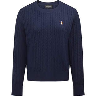 线衣绞花针织衫 暇步士女士羊绒毛衣2025冬新款 何泓姗明星同款