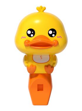 小黄鸭口哨手摇铃喇叭乐器玩具0-1岁宝宝3到6月新生儿童吹奏乐器