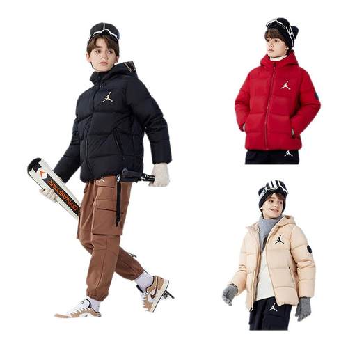 Jordan童装儿童羽绒服男女童2025冬季新款大童保暖外套JD2532256