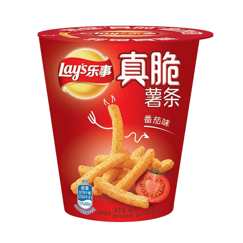 乐事真脆薯条40g*10杯原味休闲膨化小吃薯条礼包