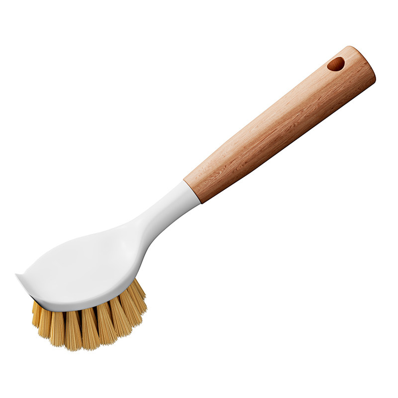 锅刷家用榉木长柄洗锅刷子厨房长柄洗锅神器清洁刷子洗碗刷