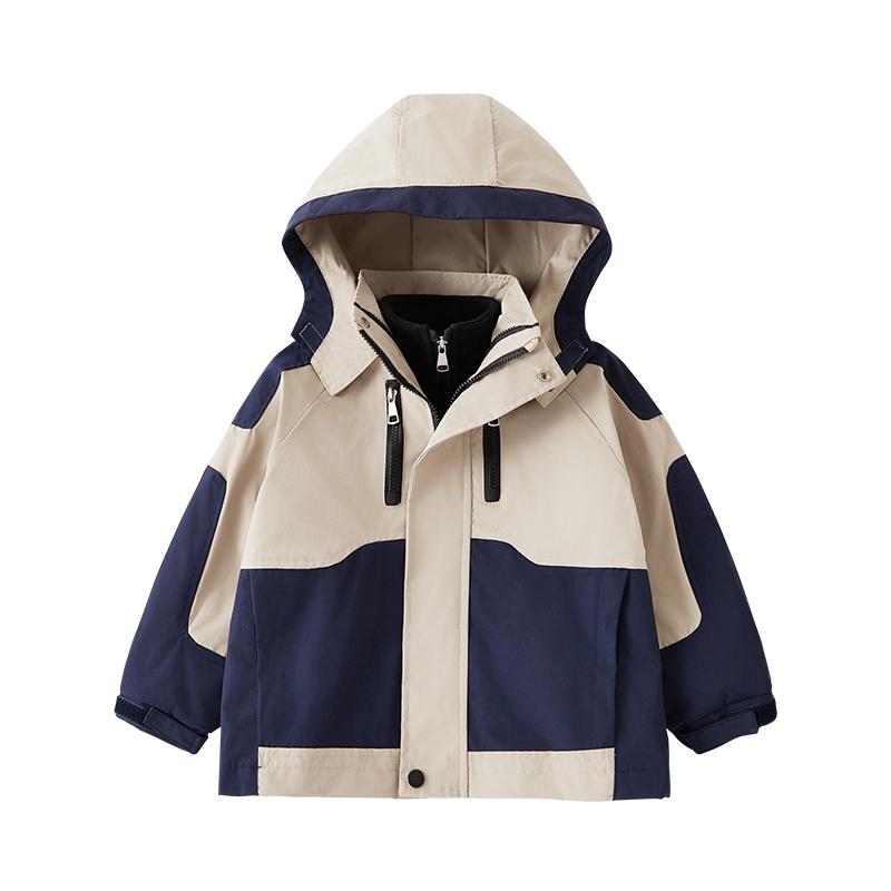 罗蒙三合一儿童户外防风外套