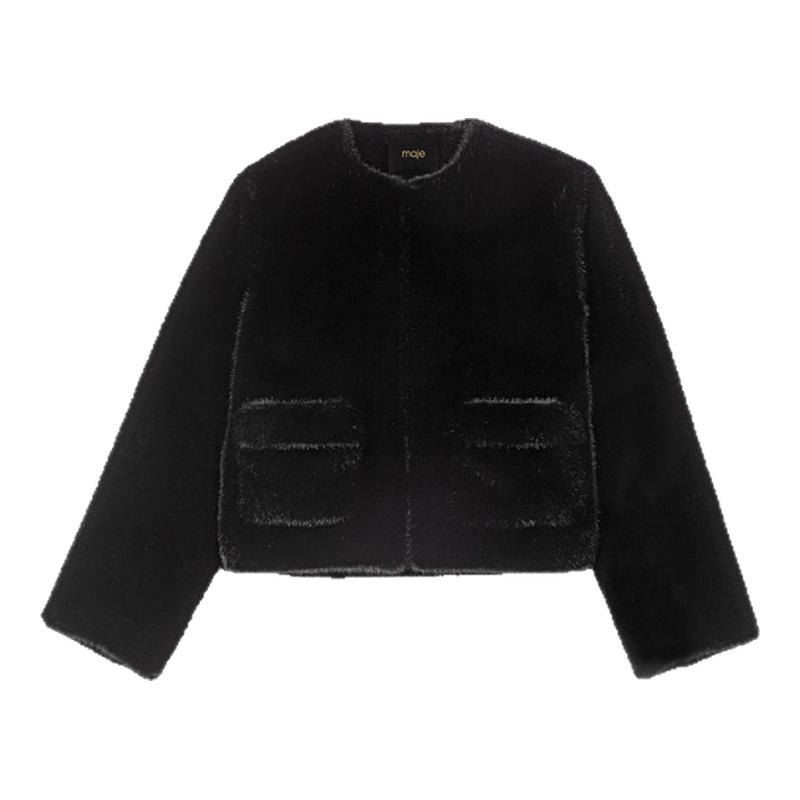 人造毛皮外套 短款版型利落剪裁