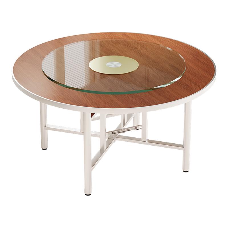 新中式可折叠大圆桌椅组合带转盘家用10人吃饭洽谈桌子酒店大餐桌