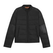 冬款 BOSS博斯 男士 混合绗缝机车风夹棉夹克棉服