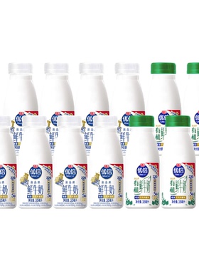 光明优倍高品质鲜牛奶185ml*8瓶+有机鲜奶185ml*4瓶早餐新鲜牛奶