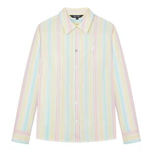 撞色条纹学院通勤舒适衬衣上衣 秋季 TeenieWeenie小熊女装 衬衫