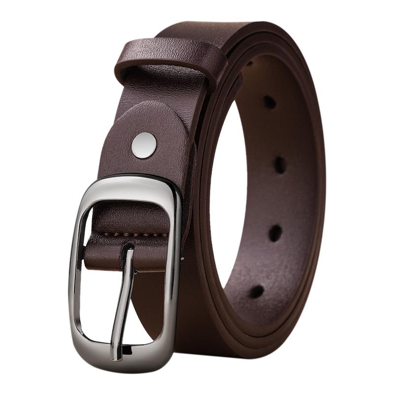 卡帝乐鳄鱼女士皮带针扣简约百搭牛仔裤腰带韩版设计感牛皮裤带