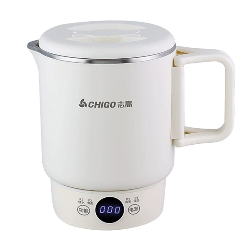 志高电热水壶便携式烧水壶 迷你电煮锅316食品级不锈钢折叠养生壶