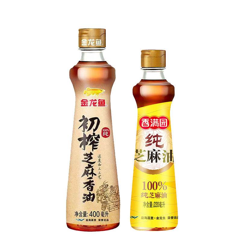金龙鱼初榨芝麻香油400ML+220ML香满园芝麻油家调味凉拌火锅油碟,粮油调味/速食/干货/烘焙,香油,淘宝优惠券,粉丝福利购,淘宝优惠卷