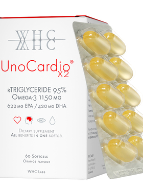 WHC小红帽深海鱼油rTG结构高纯度Omega3胶囊DHA呵护眼脑成人60粒