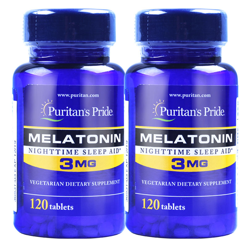 2瓶美国进口褪黑素帮助睡眠