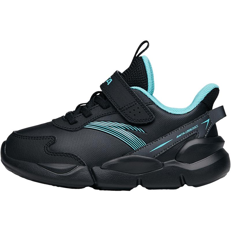 安踏儿童鞋2025秋冬新款皮面男童运动鞋小童中大童跑步鞋软底鞋子